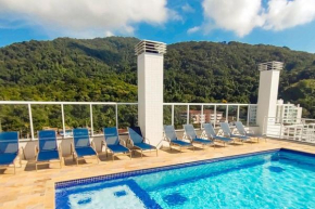 Apartamentos 300m Praia das Toninhas - vista para a serra do mar